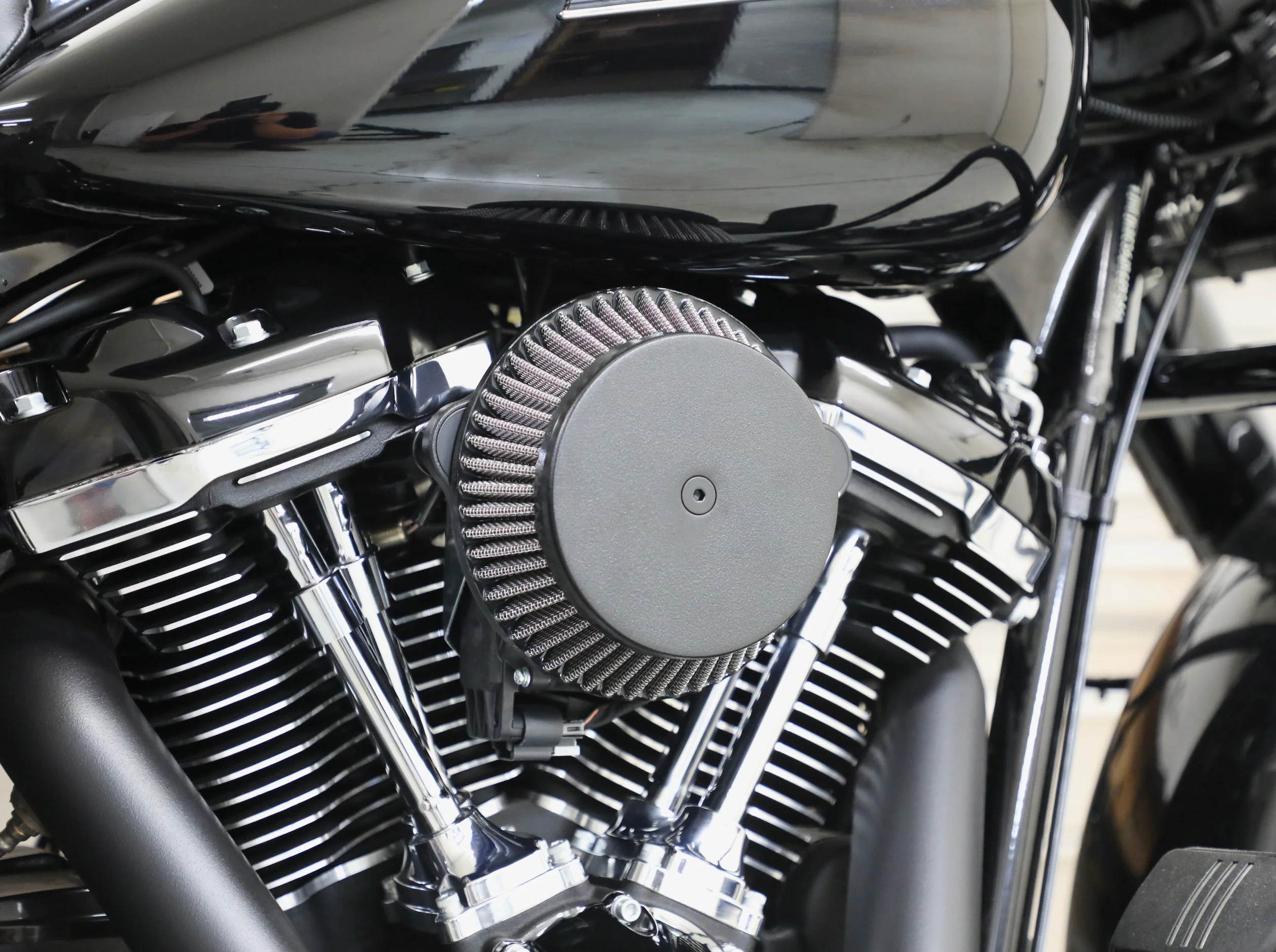 LA CHOPPERS AIR CLEANER WITH PLAIN COVER (BLACK) M8 - Image 3