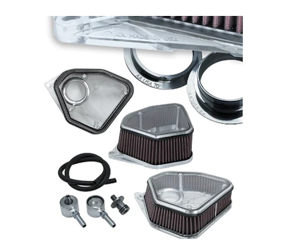 ALLOY ART  "BOOM BOX" MAX VOLUME M8 AIR CLEANER KIT (ALUMINUM BACKPLATE) - Image 5