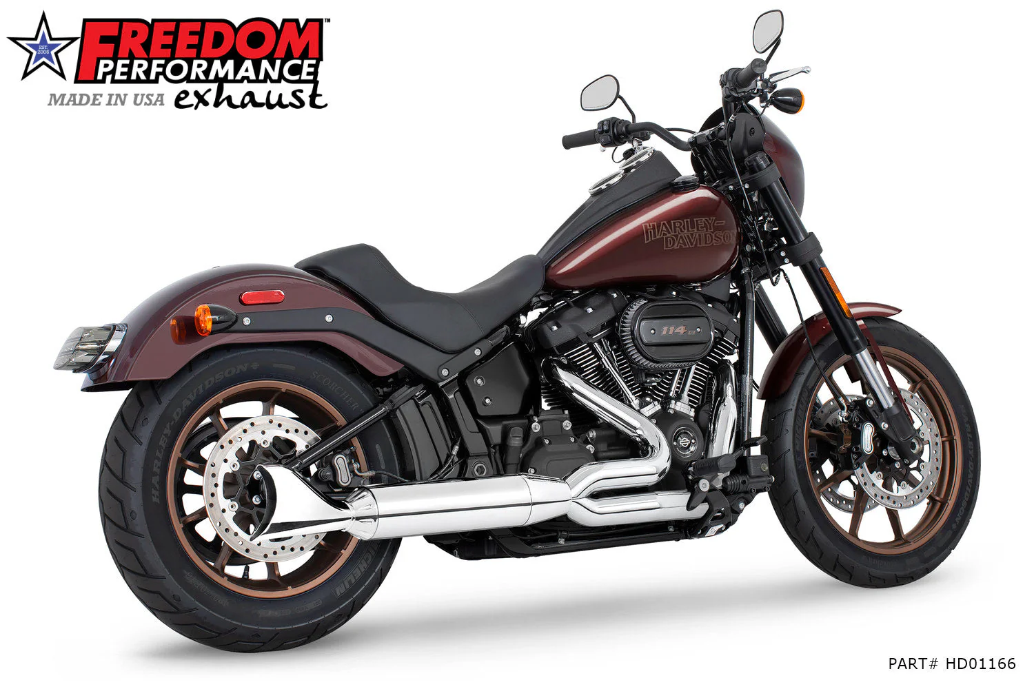FREEDOM EXHAUST - SOFTAIL "SLIM-TIRE" 4" UNION 2-INTO-1 RIGHT-SIDE ONLY 2018-PRESENT - Image 20