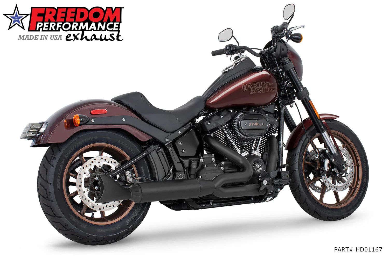 FREEDOM EXHAUST - SOFTAIL "SLIM-TIRE" 4" UNION 2-INTO-1 RIGHT-SIDE ONLY 2018-PRESENT - Image 21