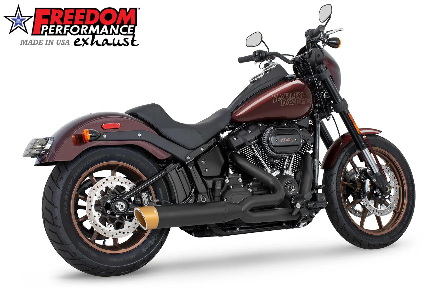 FREEDOM EXHAUST - SOFTAIL "SLIM-TIRE" 4" UNION 2-INTO-1 RIGHT-SIDE ONLY 2018-PRESENT - Image 26