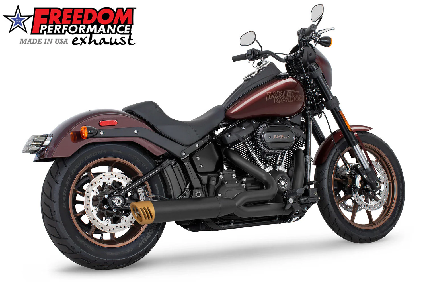 FREEDOM EXHAUST - SOFTAIL "SLIM-TIRE" 4" UNION 2-INTO-1 RIGHT-SIDE ONLY 2018-PRESENT - Image 29