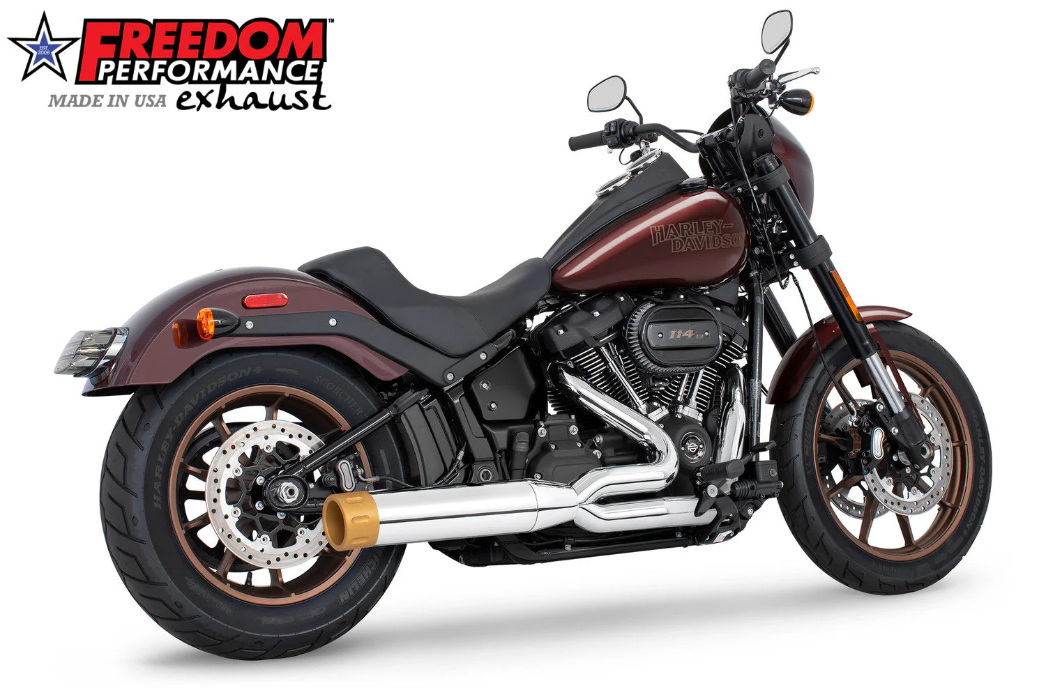 FREEDOM EXHAUST - SOFTAIL "SLIM-TIRE" 4" UNION 2-INTO-1 RIGHT-SIDE ONLY 2018-PRESENT - Image 34
