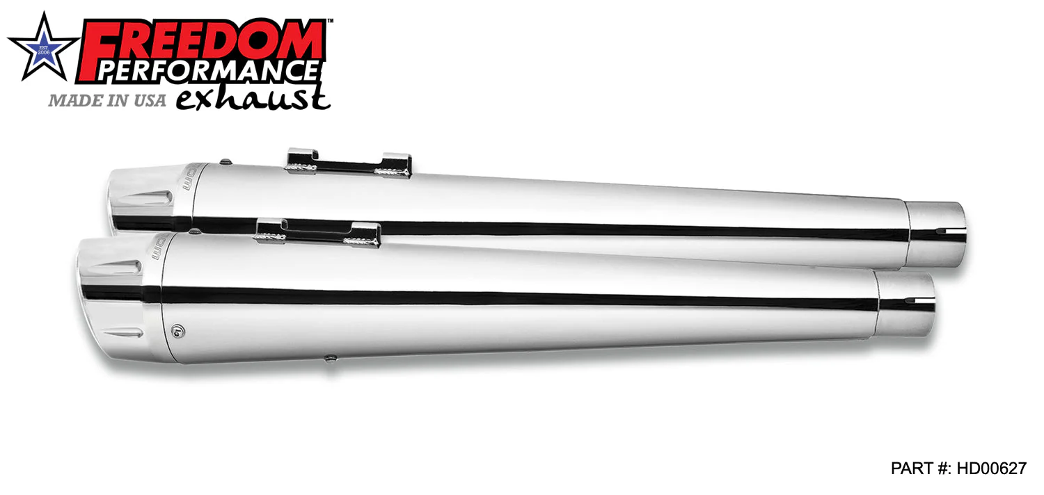 FREEDOM EXHAUST - TOURING/TRIKE AMERICAN OUTLAW & COMBAT FLUTED 4.5" MEGAPHONE SLIP-ONS - Image 10