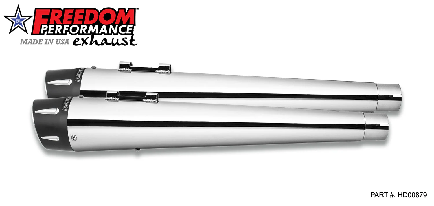 FREEDOM EXHAUST - TOURING/TRIKE AMERICAN OUTLAW & COMBAT FLUTED 4.5" MEGAPHONE SLIP-ONS - Image 18