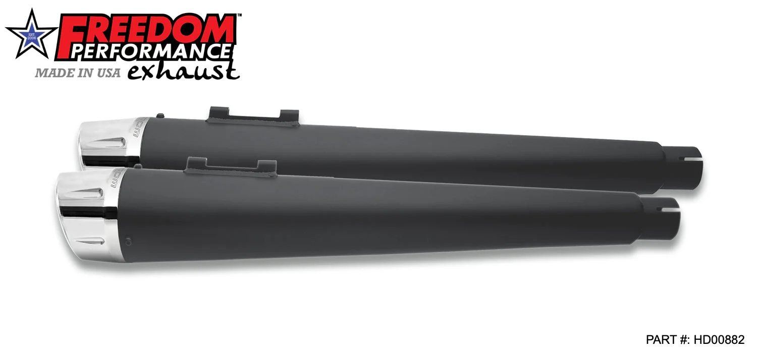 FREEDOM EXHAUST - TOURING/TRIKE AMERICAN OUTLAW & COMBAT FLUTED 4.5" MEGAPHONE SLIP-ONS - Image 21