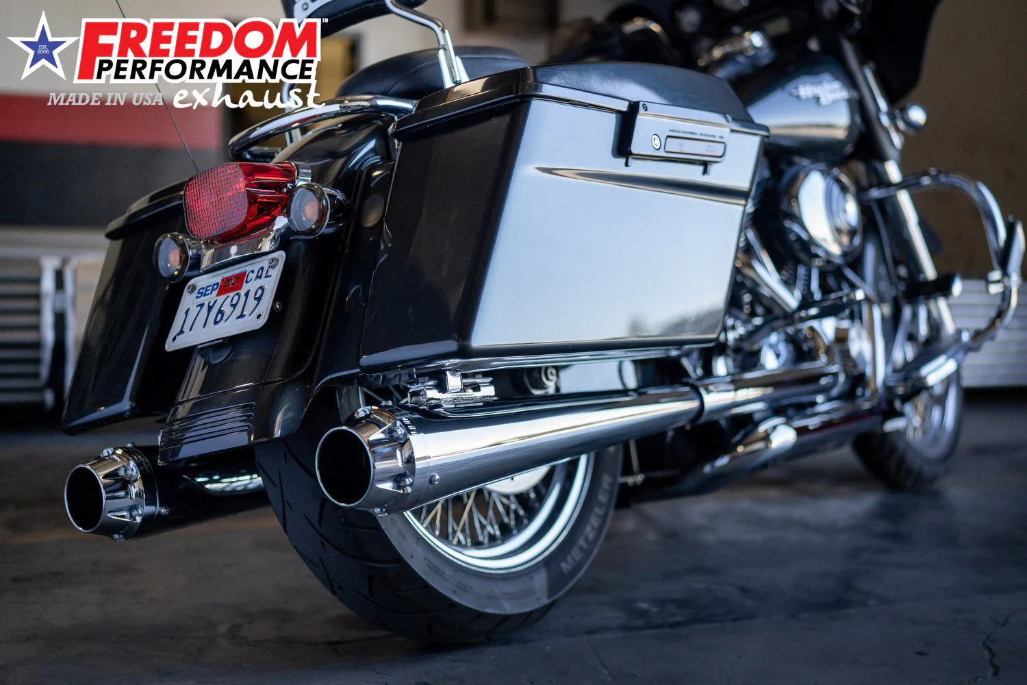 FREEDOM EXHAUST - TOURING/TRIKE AMERICAN OUTLAW & COMBAT FLUTED 4.5" MEGAPHONE SLIP-ONS - Image 28