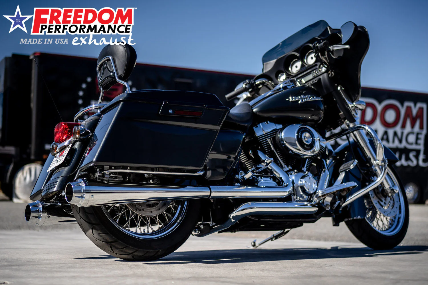 FREEDOM EXHAUST - TOURING/TRIKE AMERICAN OUTLAW & COMBAT FLUTED 4.5" MEGAPHONE SLIP-ONS - Image 30