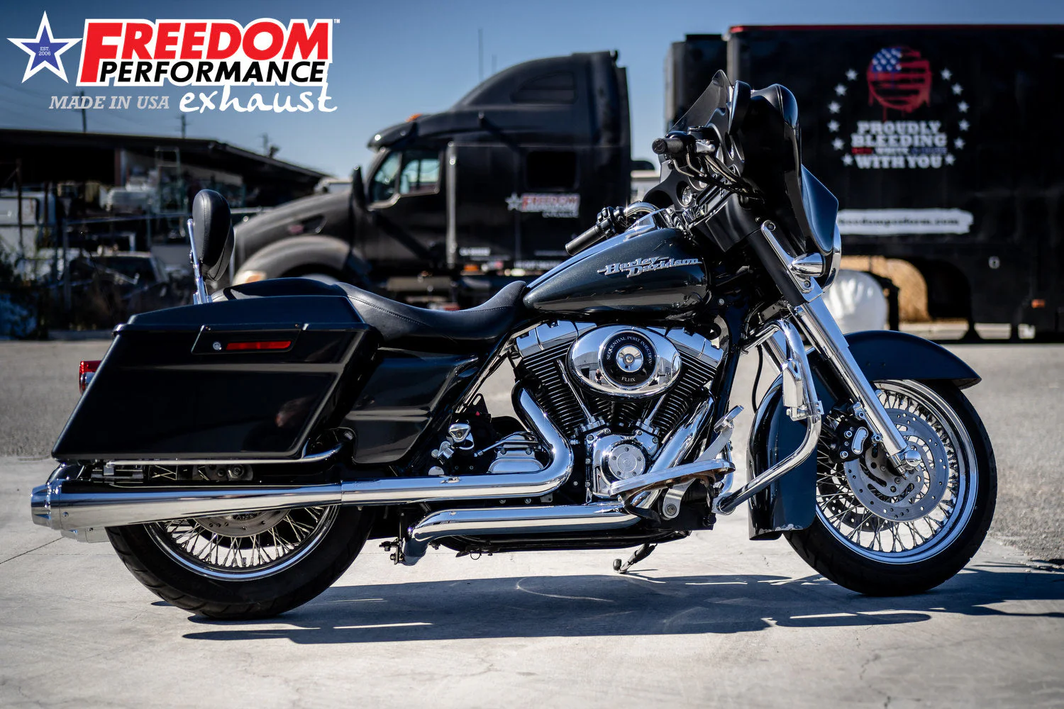 FREEDOM EXHAUST - TOURING/TRIKE AMERICAN OUTLAW & COMBAT FLUTED 4.5" MEGAPHONE SLIP-ONS - Image 31