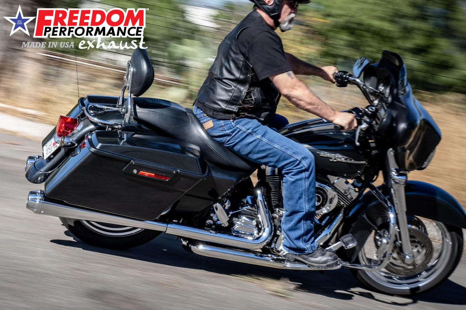 FREEDOM EXHAUST - TOURING/TRIKE AMERICAN OUTLAW & COMBAT FLUTED 4.5" MEGAPHONE SLIP-ONS - Image 33