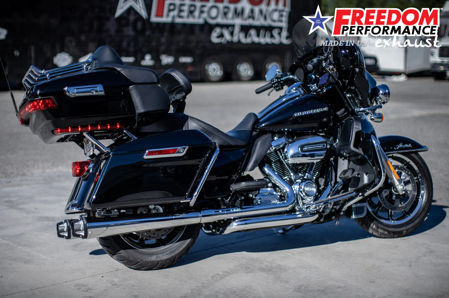 FREEDOM EXHAUST - TOURING/TRIKE AMERICAN OUTLAW & COMBAT FLUTED 4.5" MEGAPHONE SLIP-ONS - Image 40