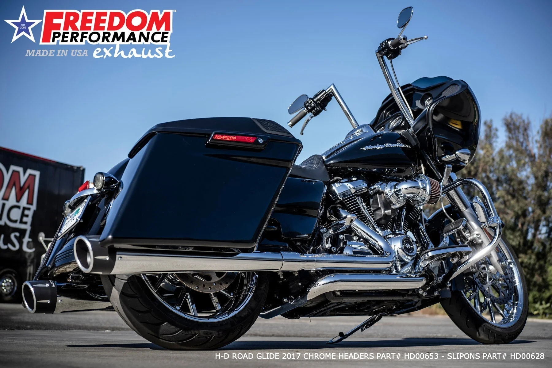 FREEDOM EXHAUST - TOURING/TRIKE AMERICAN OUTLAW & COMBAT FLUTED 4.5" MEGAPHONE SLIP-ONS - Image 45