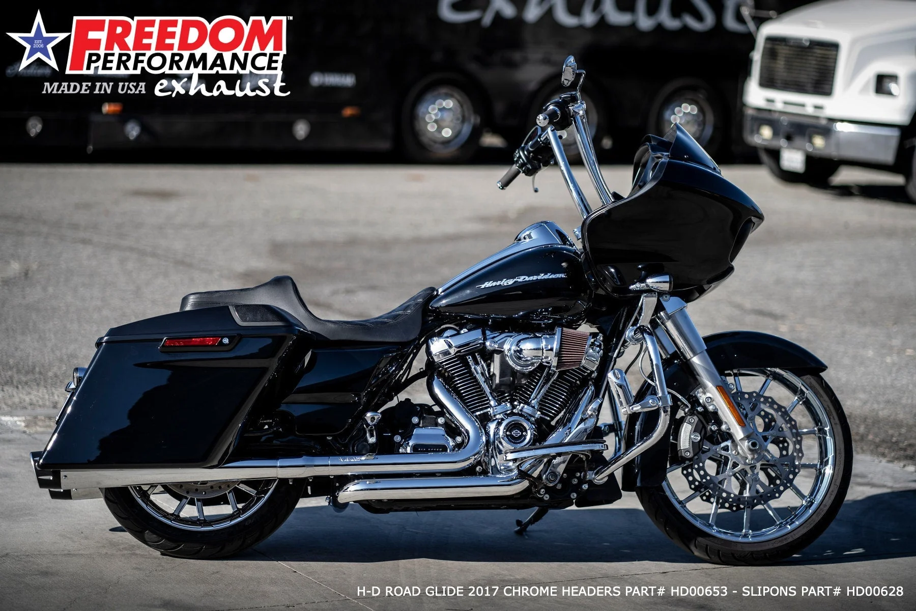 FREEDOM EXHAUST - TOURING/TRIKE AMERICAN OUTLAW & COMBAT FLUTED 4.5" MEGAPHONE SLIP-ONS - Image 48