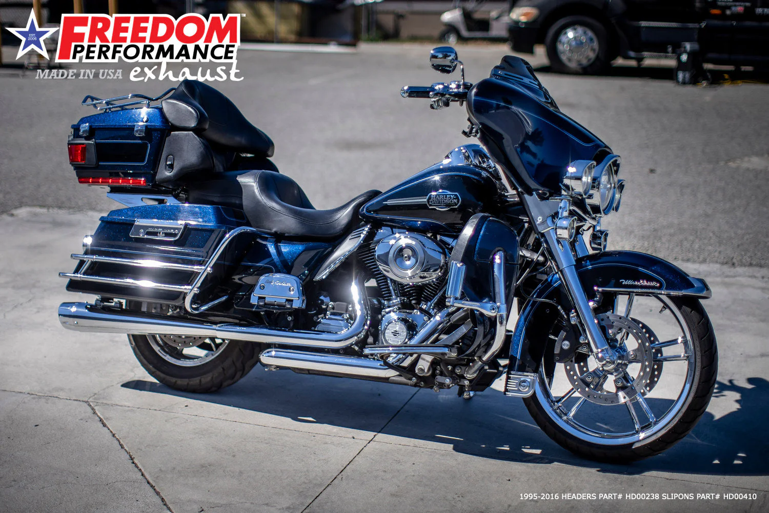 FREEDOM EXHAUST - TOURING/TRIKE AMERICAN OUTLAW & COMBAT FLUTED 4.5" MEGAPHONE SLIP-ONS - Image 54