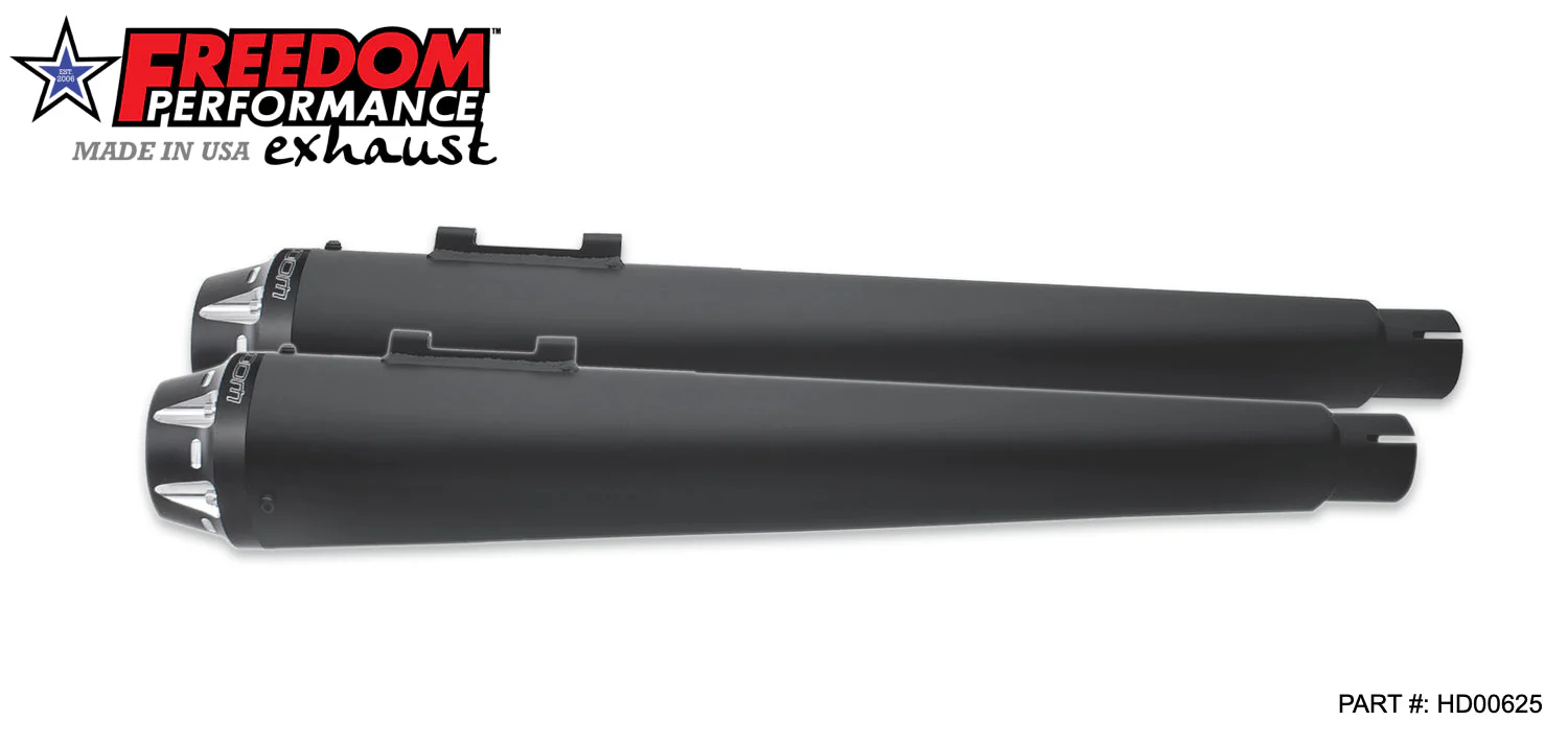 FREEDOM EXHAUST - TOURING/TRIKE AMERICAN OUTLAW & COMBAT FLUTED 4.5" MEGAPHONE SLIP-ONS - Image 8