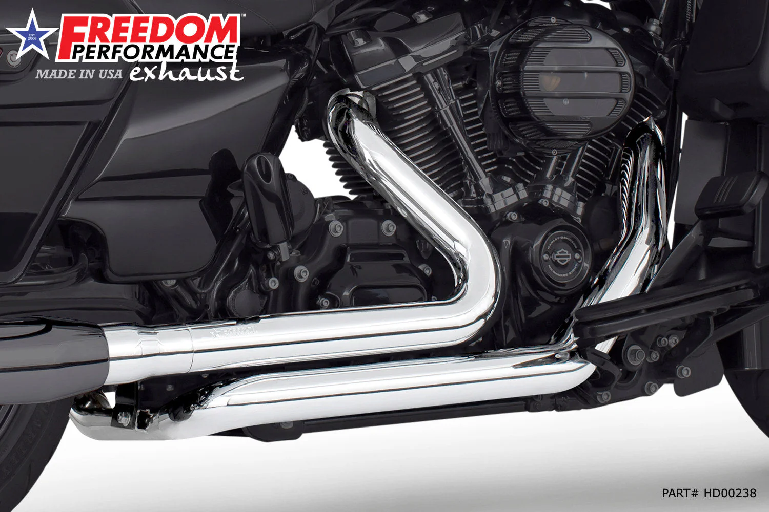 FREEDOM EXHAUST -  TRIKE/FREEWHEELER RIGHT SIDE TUCK & UNDER & CLASSIC TRUE-DUAL HEADERS - Image 13
