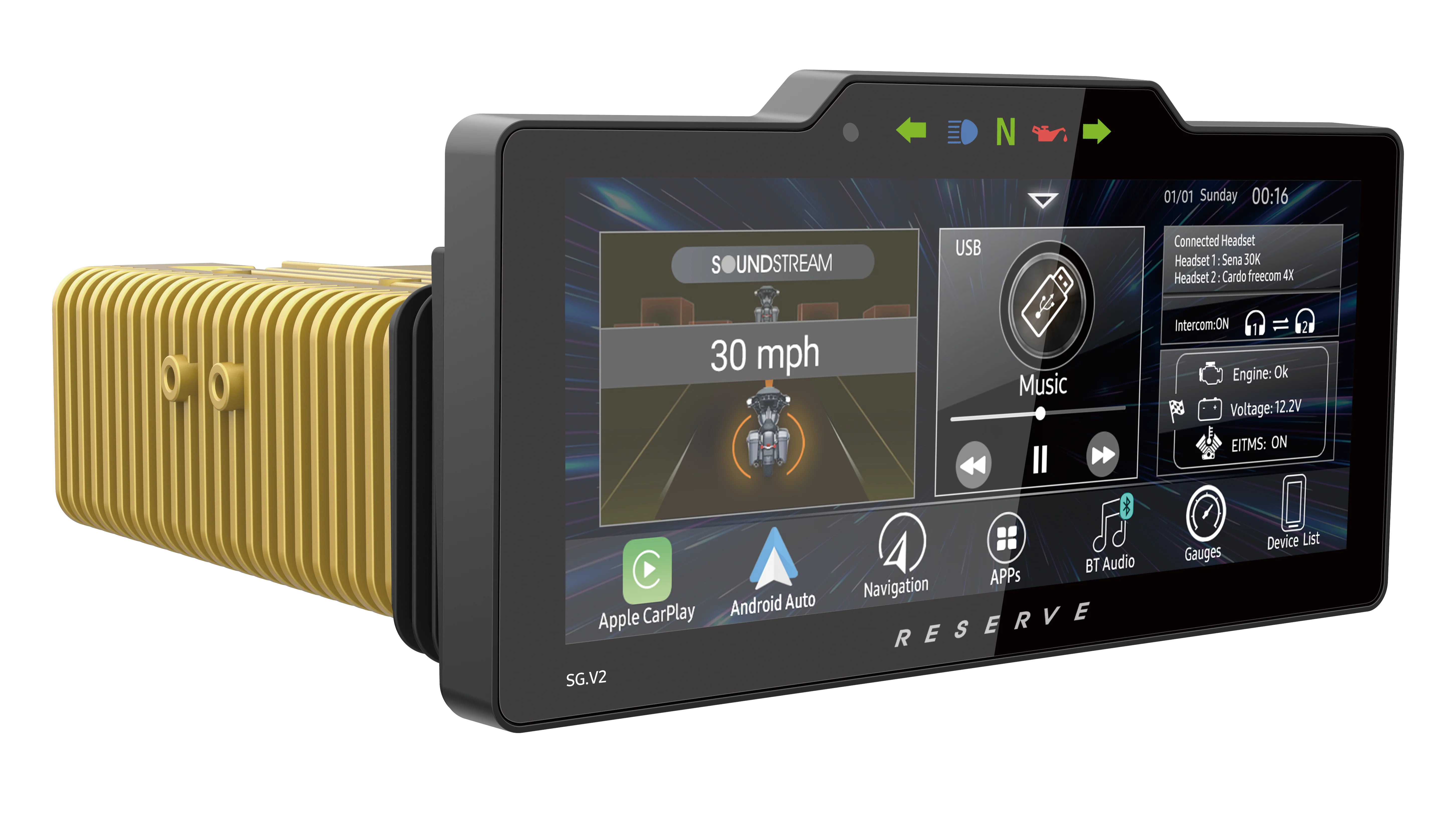 SOUNDSTREAM SG.V2 HARLEY RADIO for Street Glide, Electra Glide. (FITS ALL 1998-2013 BATWING FAIRINGS) - Image 6