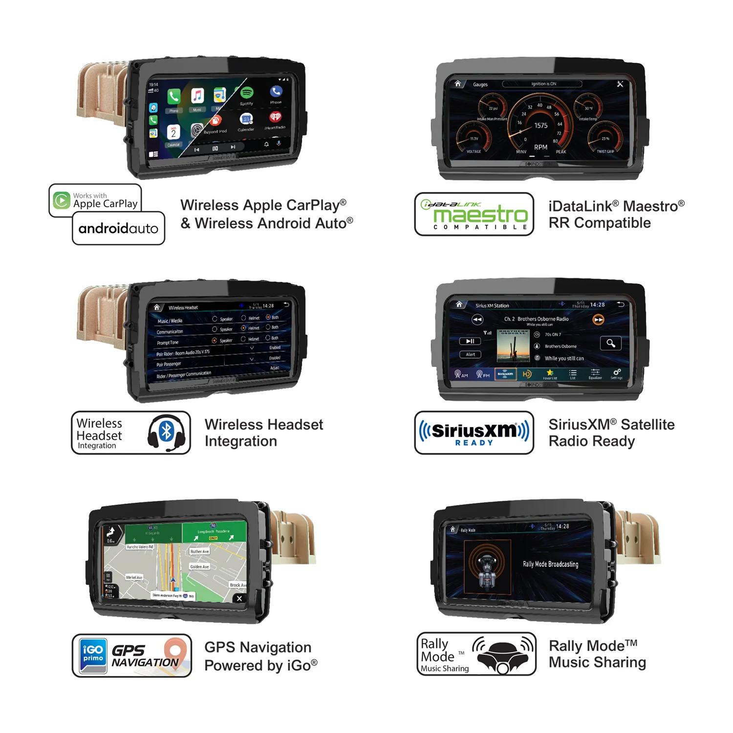 SOUNDSTREAM V2 HARLEY RADIO for Touring Motorcycles. (FITS ALL HARLEY BATWING AND ROAD GLIDE MODELS - 2014-2023) - Image 3