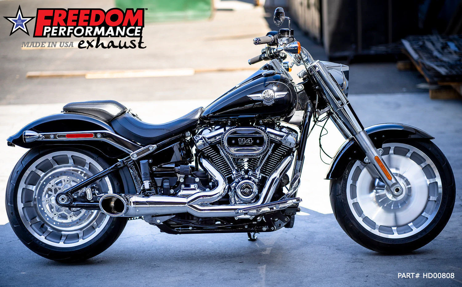 FREEDOM EXHAUST -  SOFTAIL 2-INTO-1 TURNOUT/SIDEDUMP BUNDLE - Image 11