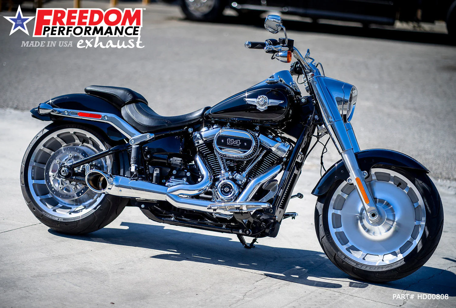 FREEDOM EXHAUST -  SOFTAIL 2-INTO-1 TURNOUT/SIDEDUMP BUNDLE - Image 13