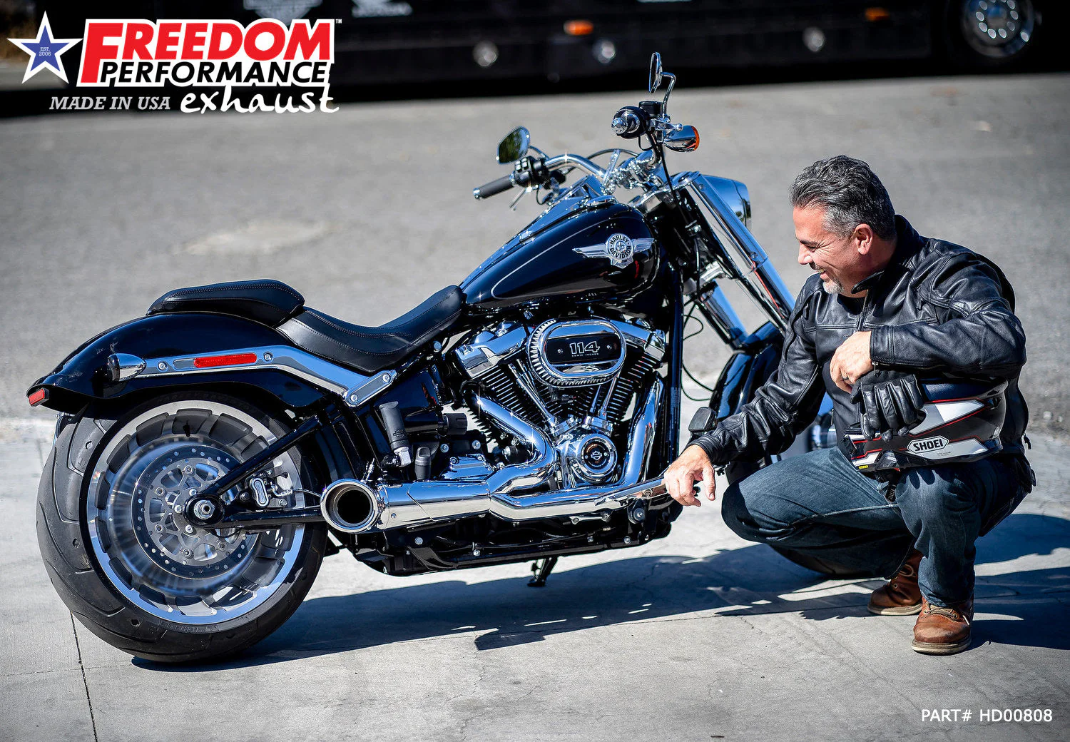 FREEDOM EXHAUST -  SOFTAIL 2-INTO-1 TURNOUT/SIDEDUMP BUNDLE - Image 14