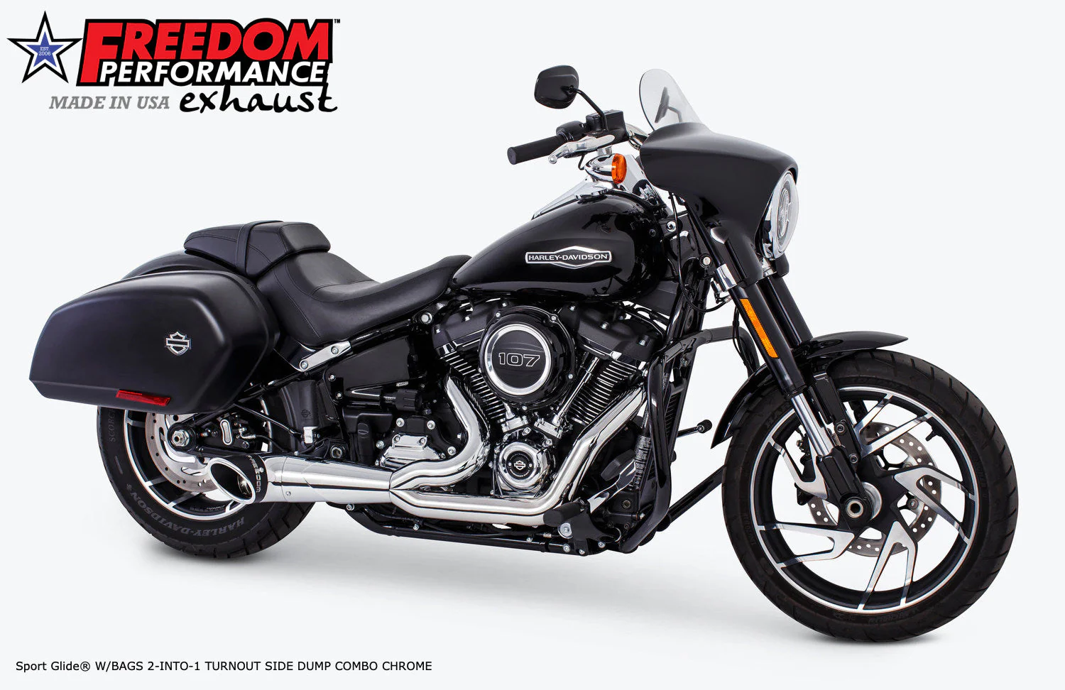 FREEDOM EXHAUST -  SOFTAIL 2-INTO-1 TURNOUT/SIDEDUMP BUNDLE - Image 4
