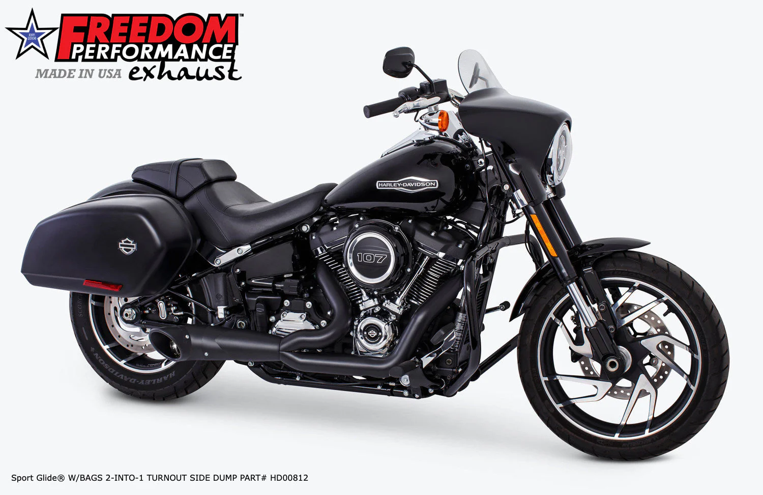FREEDOM EXHAUST -  SOFTAIL 2-INTO-1 TURNOUT/SIDEDUMP BUNDLE - Image 6