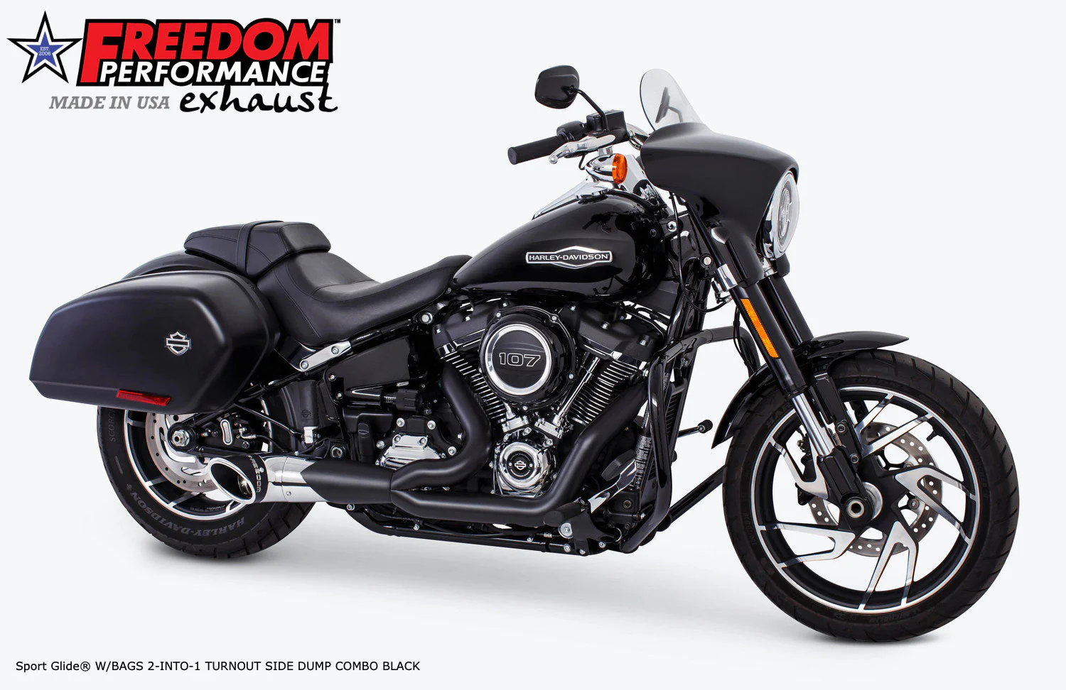 FREEDOM EXHAUST -  SOFTAIL 2-INTO-1 TURNOUT/SIDEDUMP BUNDLE - Image 7