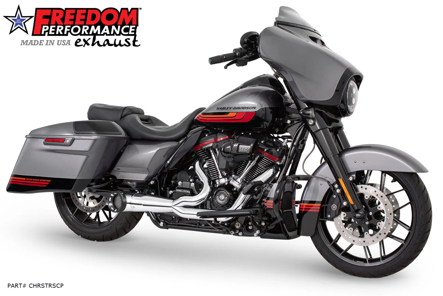 FREEDOM EXHAUST - TOURING 2-INTO-1 TURNOUT/SIDEDUMP FULL SYSTEM BUNDLE - Image 10