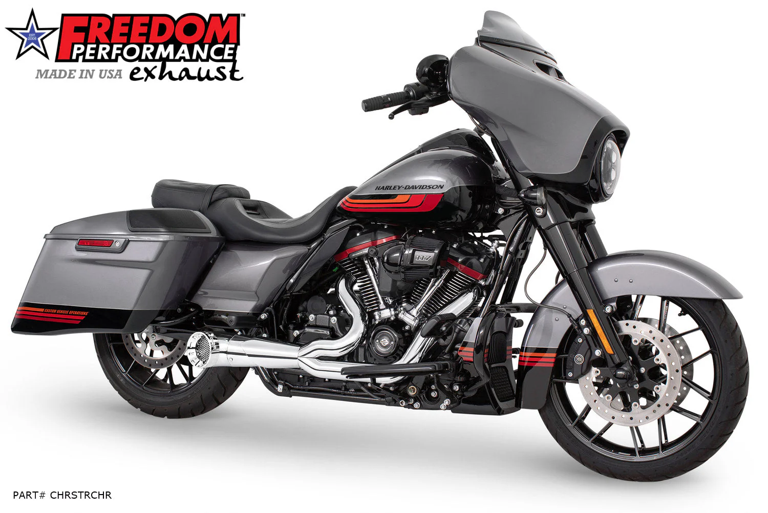 FREEDOM EXHAUST - TOURING 2-INTO-1 TURNOUT/SIDEDUMP FULL SYSTEM BUNDLE - Image 11