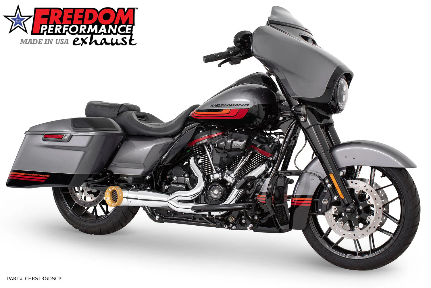 FREEDOM EXHAUST - TOURING 2-INTO-1 TURNOUT/SIDEDUMP FULL SYSTEM BUNDLE - Image 30