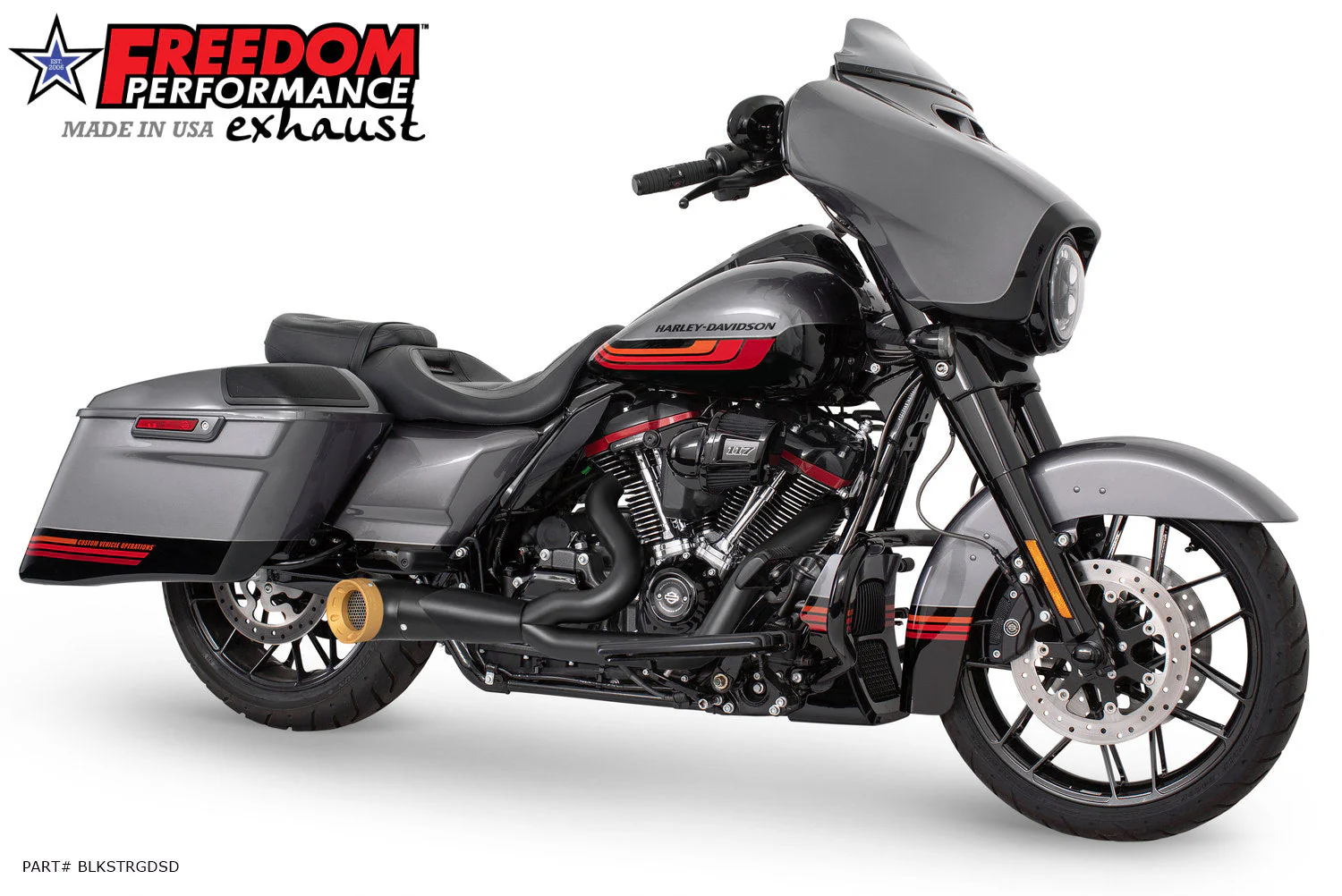 FREEDOM EXHAUST - TOURING 2-INTO-1 TURNOUT/SIDEDUMP FULL SYSTEM BUNDLE - Image 31