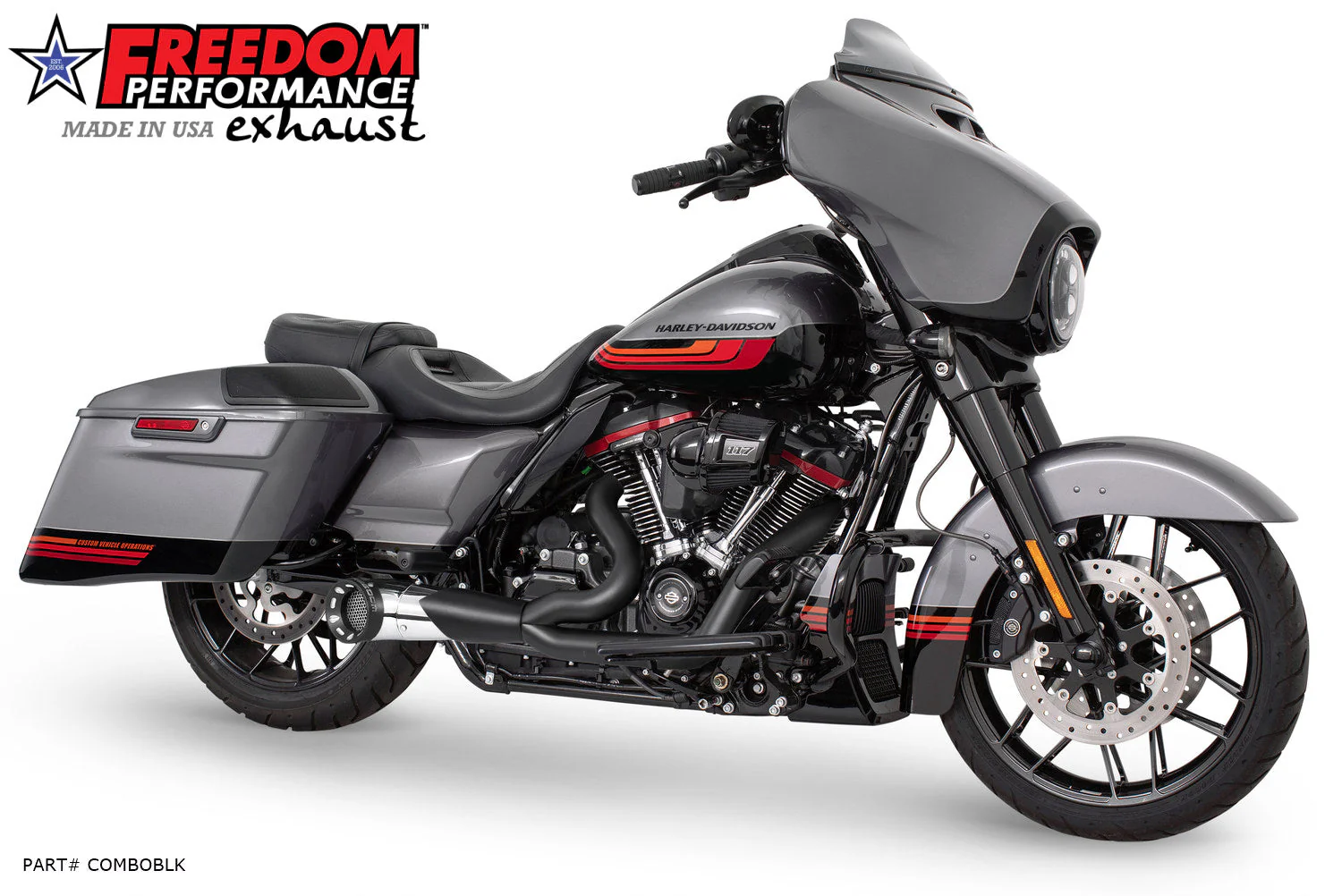 FREEDOM EXHAUST - TOURING 2-INTO-1 TURNOUT/SIDEDUMP FULL SYSTEM BUNDLE - Image 34